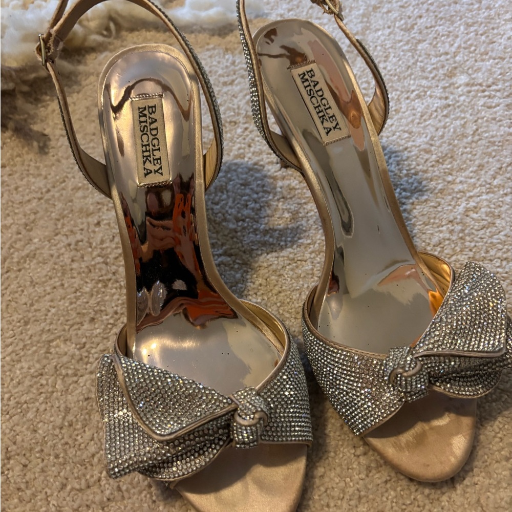 Badgley Mischka Gold and Silver Heels